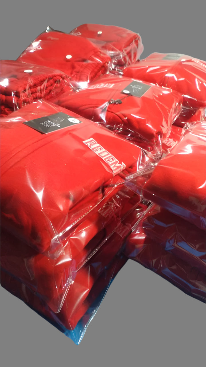 * Red Redemption Flared Tracksuit