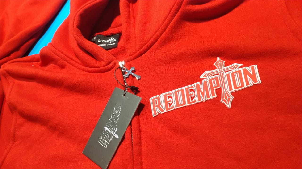 * Red Redemption Flared Tracksuit