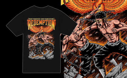 Redemption Fight Your Past Acid Wash Tshirt