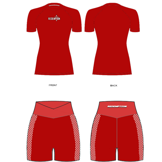 Womes 2 Piece Red Set